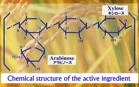 米ぬかアラビノキシラン誘導体の構造式
